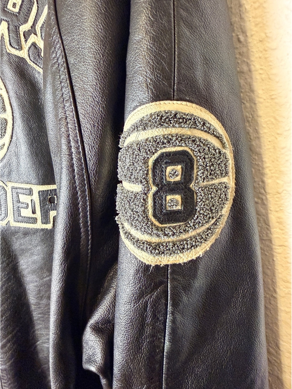 Converse All Star Black Leather Jacket Style 1908 Men's Size - Picture 4 of 6